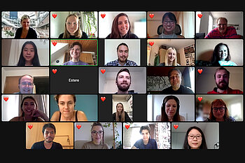 2022. gada vasaras skolas dalībnieki tiešsaistē