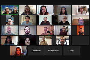 2022. gada vasaras skolas dalībnieki tiešsaistē