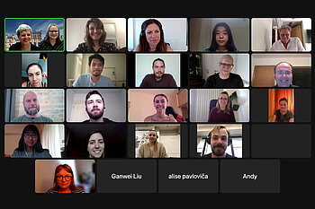 2022. gada vasaras skolas dalībnieki tiešsaistē